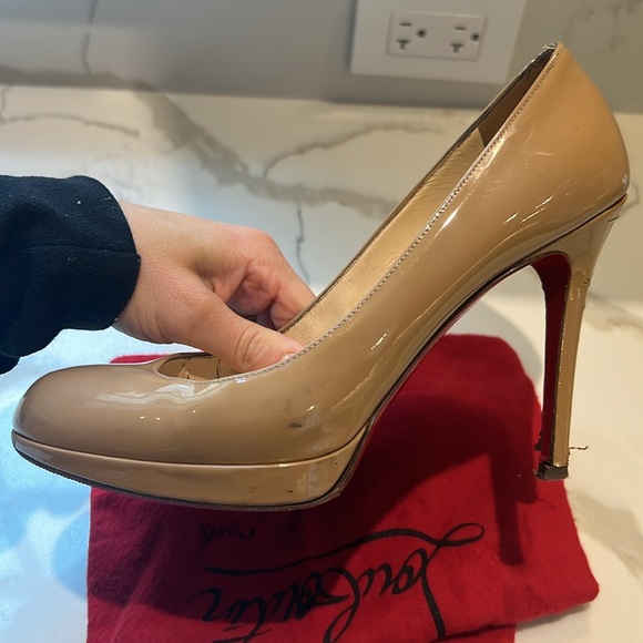 Christian Louboutins Nude Heels - Picture 8 of 10
